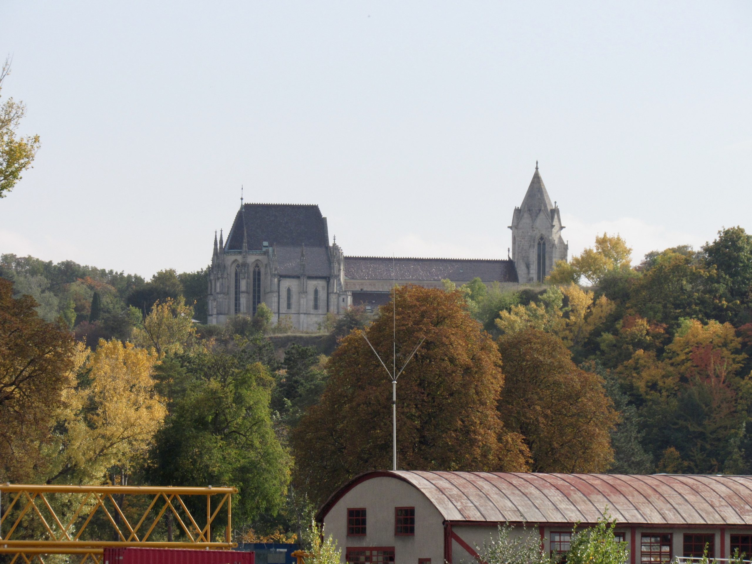 Castle up on a hill.