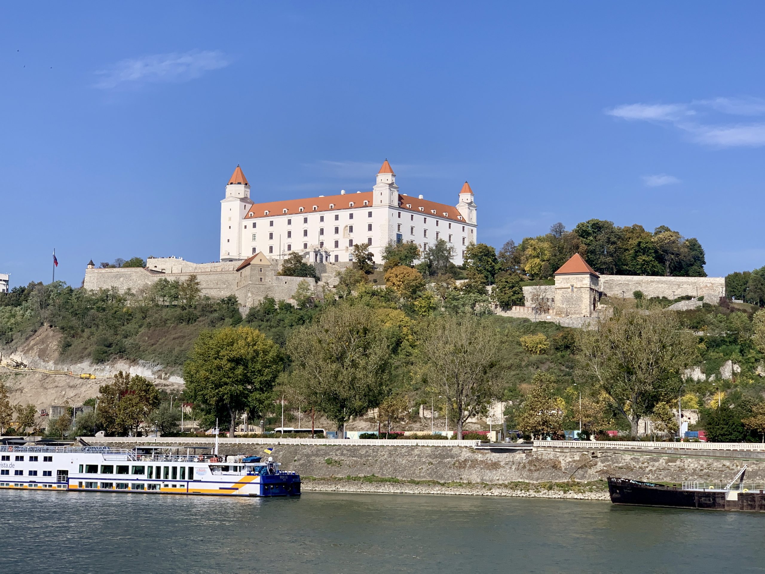 Bratislava view from the AmaMagna on the Melodies of the Danube river cruise