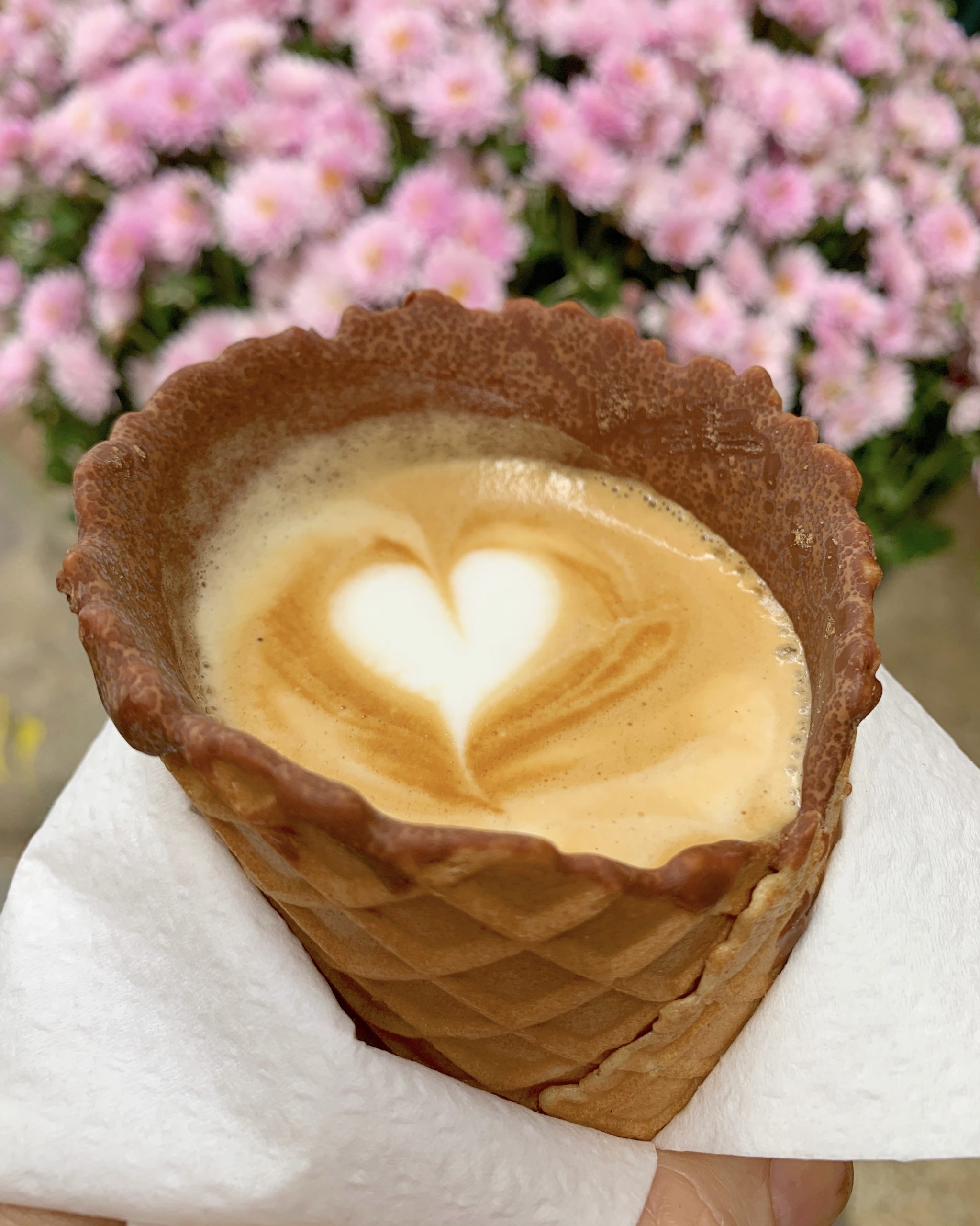 coffee in a cone visiting vienna