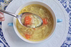 pastina soup in a bowl