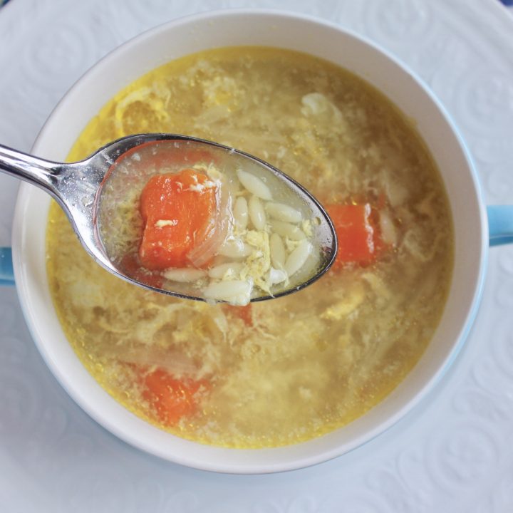 pastina soup in a bowl