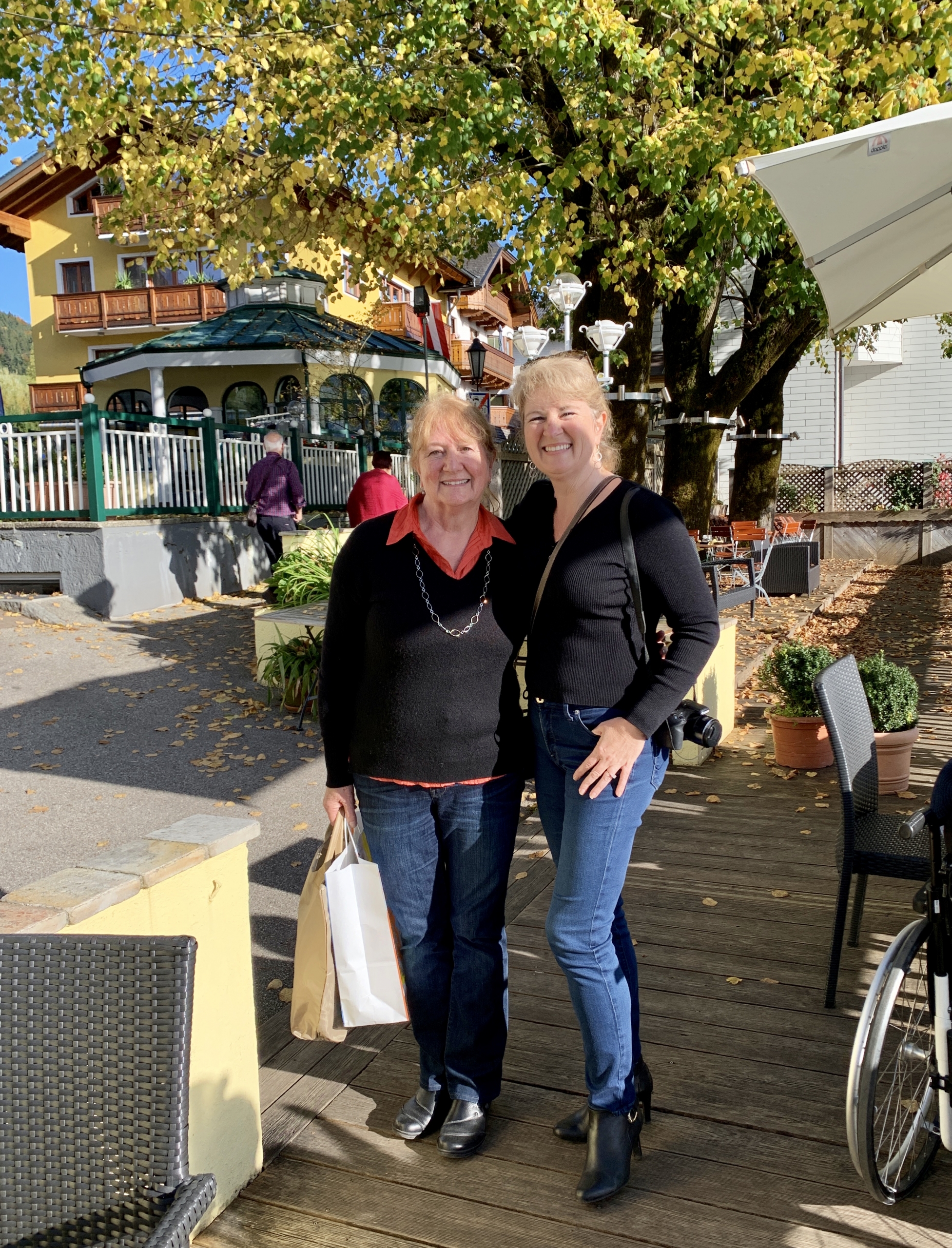 Mum and me in St Wolfgang in the Austrian Lake District