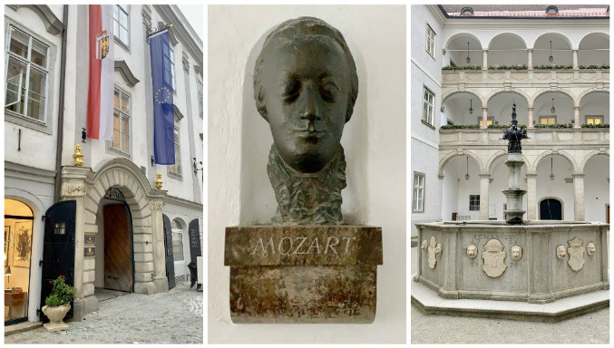 mozart house linz austria collage