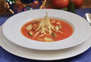 easy tortilla soup in a bowl