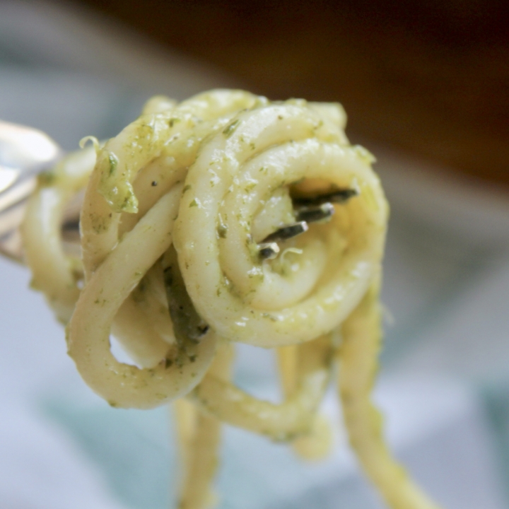 pasta cacio e pepe with dandelion