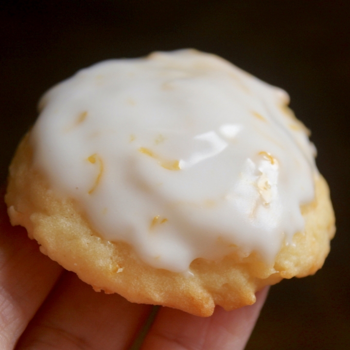 handheld lemon ricotta cookie