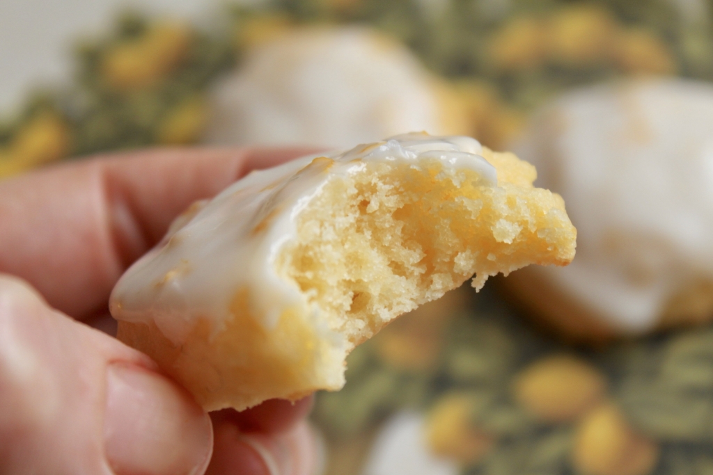 half eaten lemon ricotta cookie