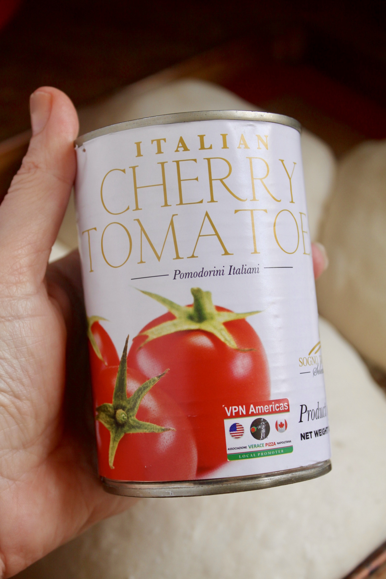 Italian tomatoes in a can