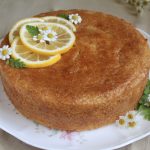 gluten free lemon cake decorated