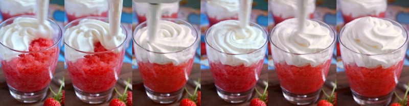 strawberry granita and cream collage 