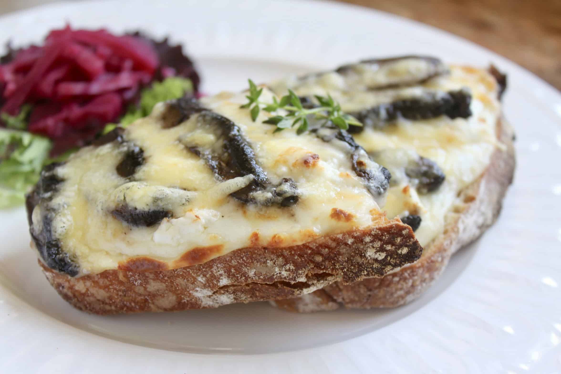 goat cheese and mushroom croque monsieur recipe