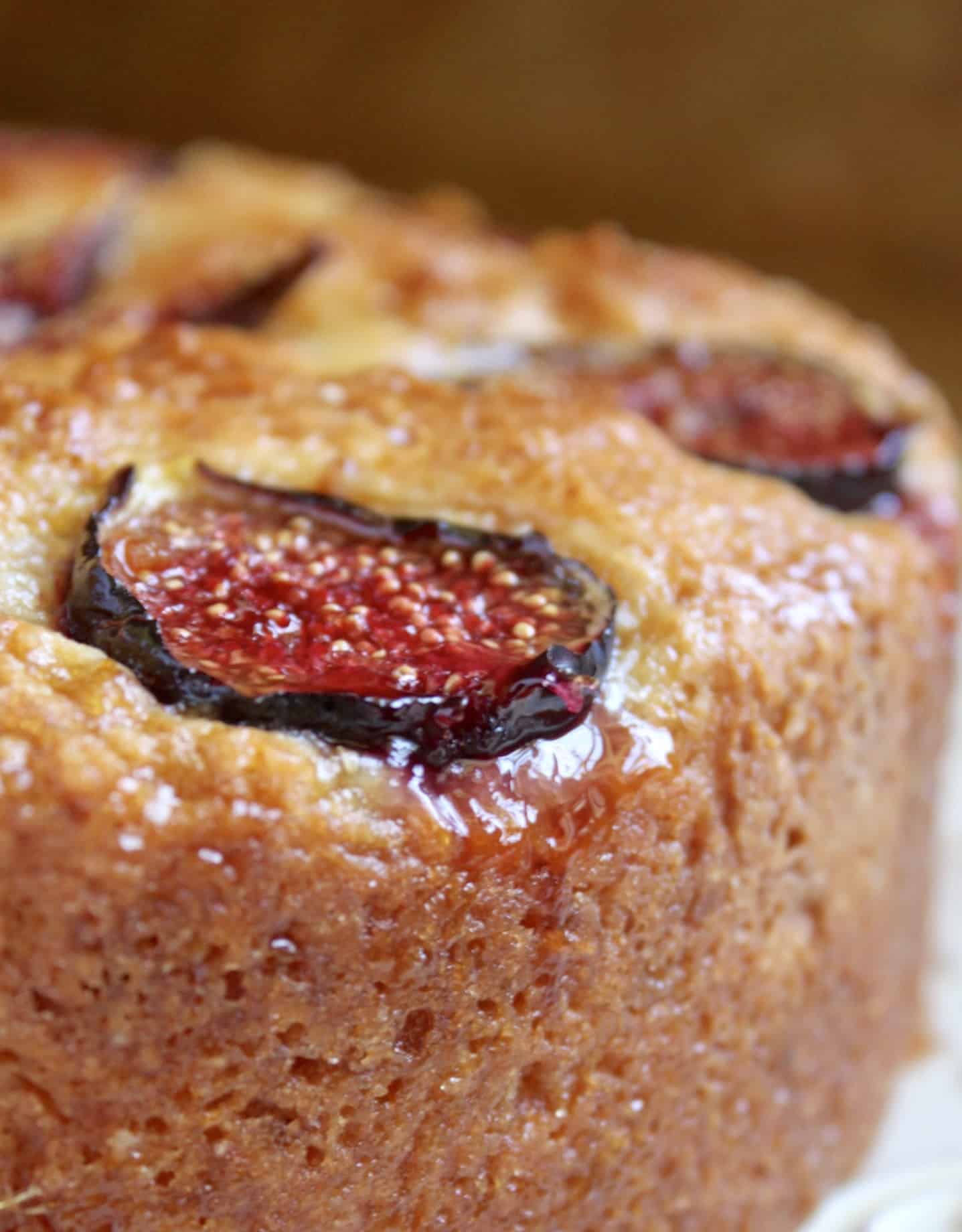 close up of fig cake