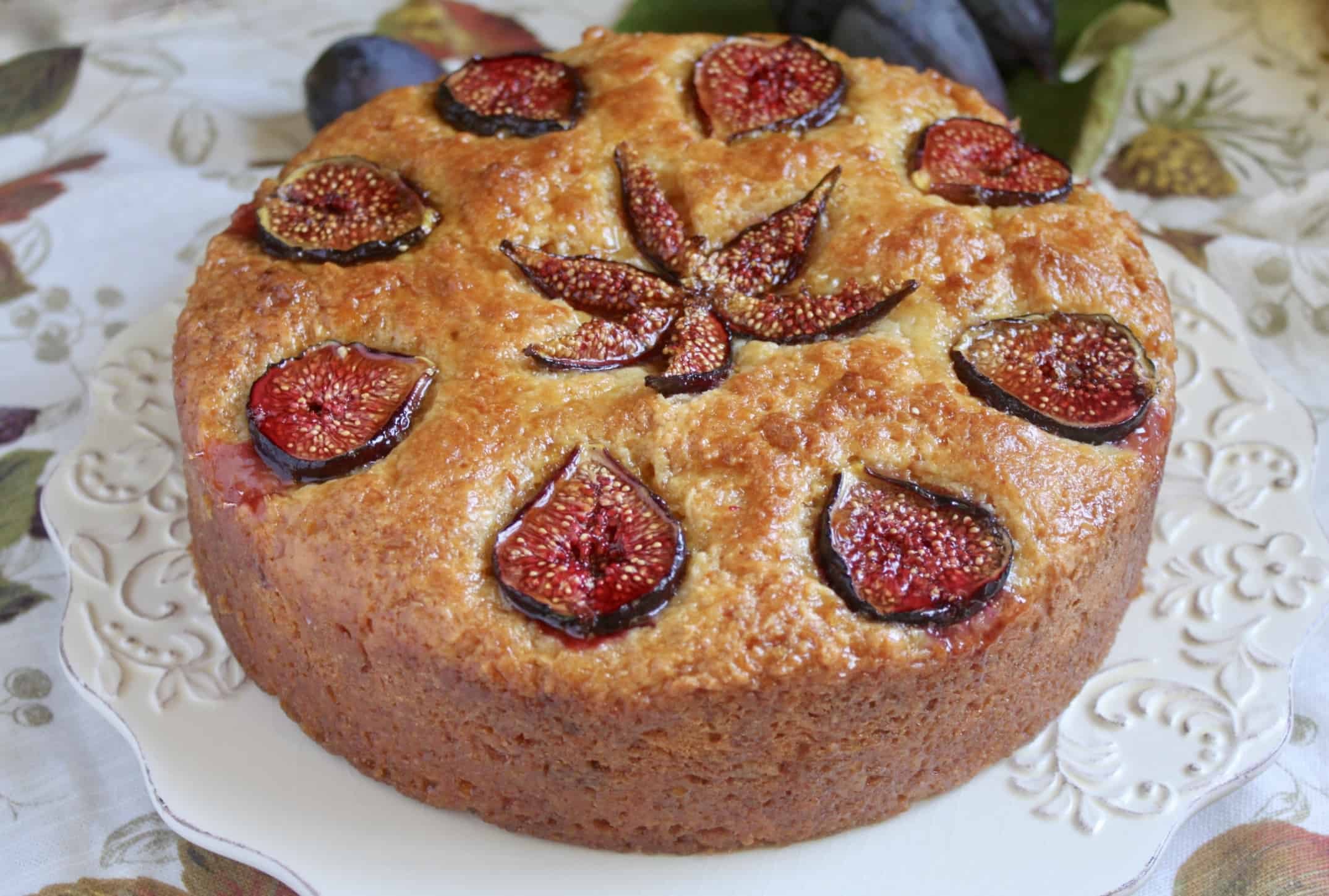 Fig Cake With Orange + Brown Sugar Glaze