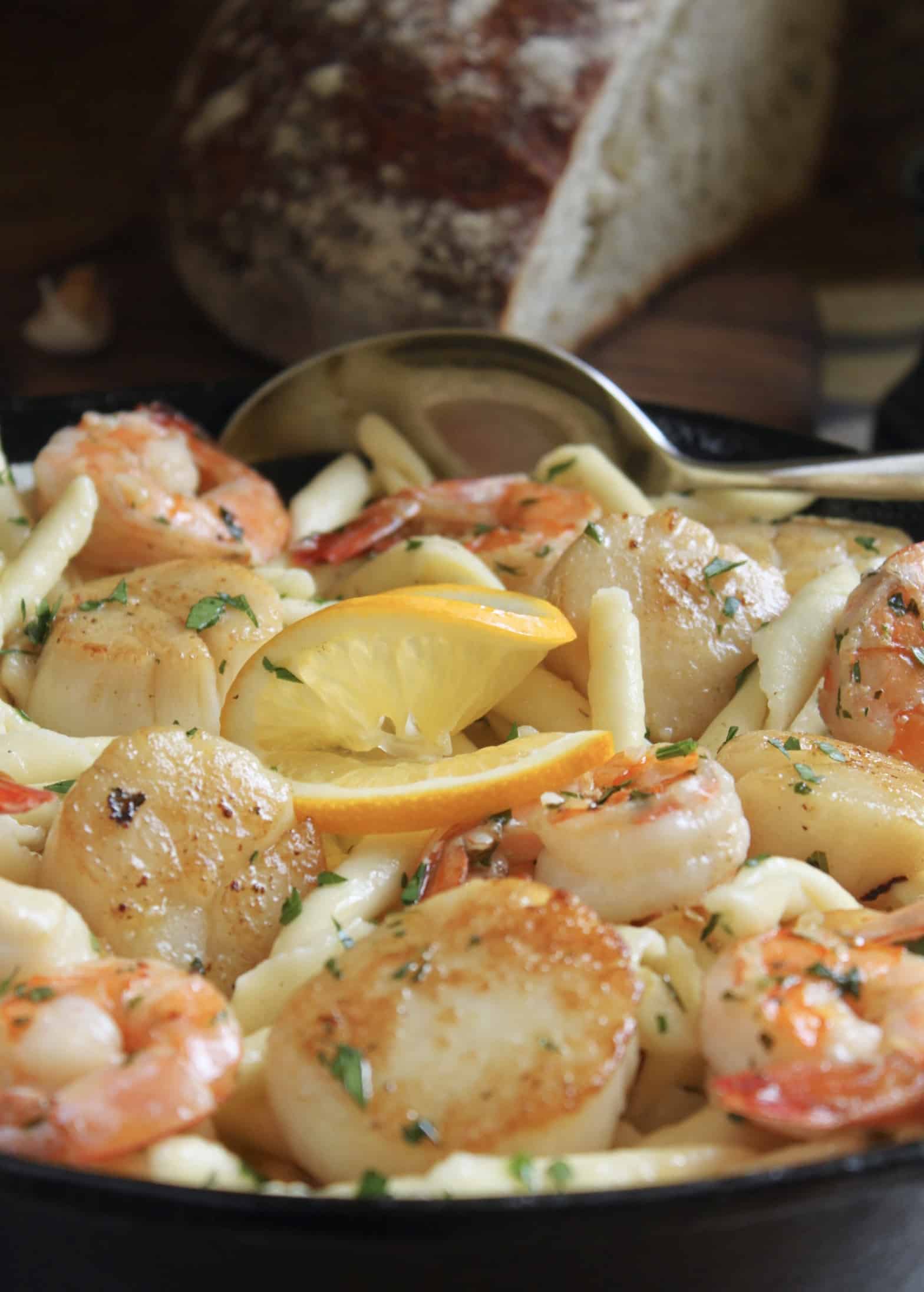 SHRIMP PASTA, KITCHEN SET REAL COOKING