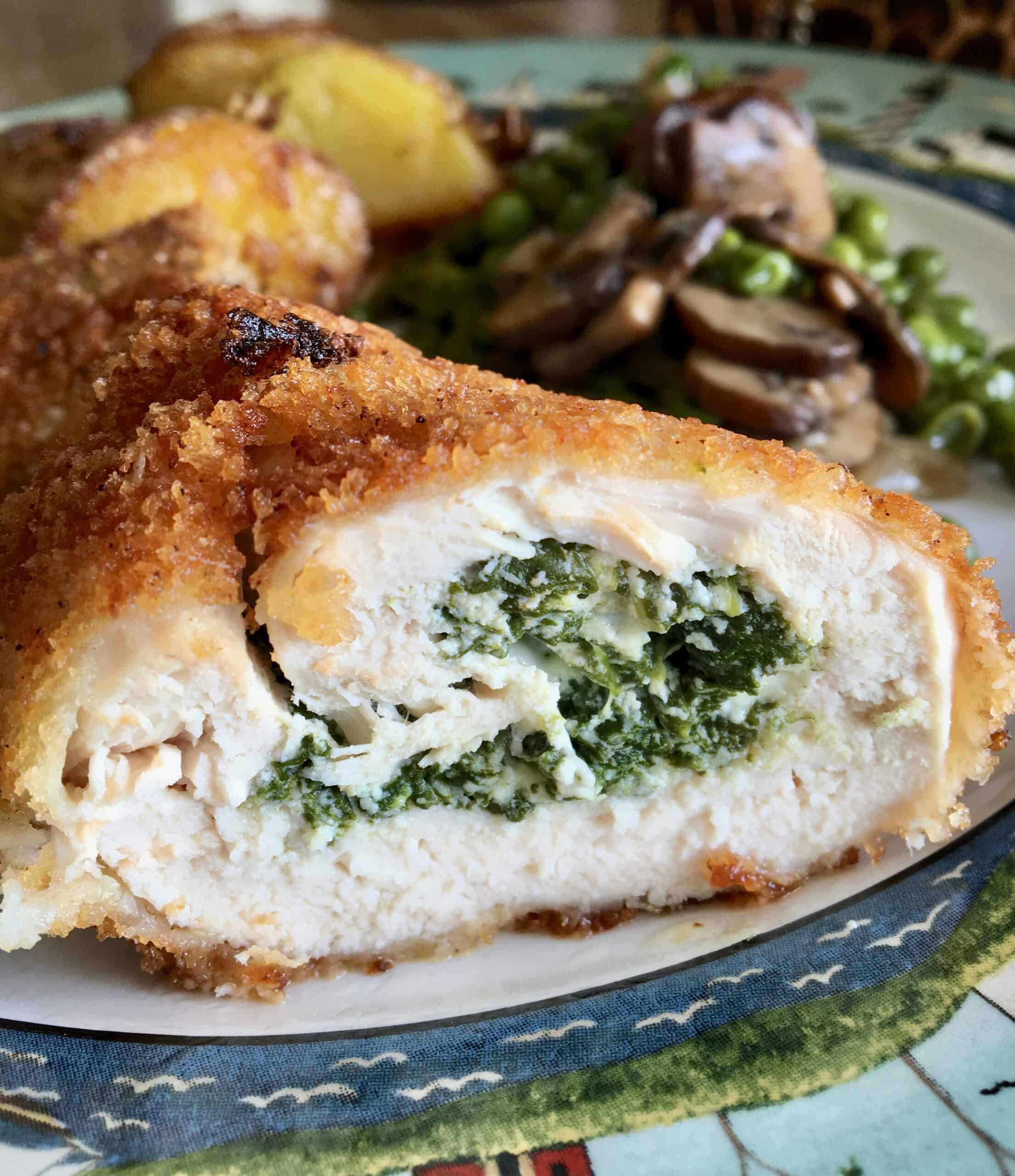 goat cheese and spinach stuffed chicken breast