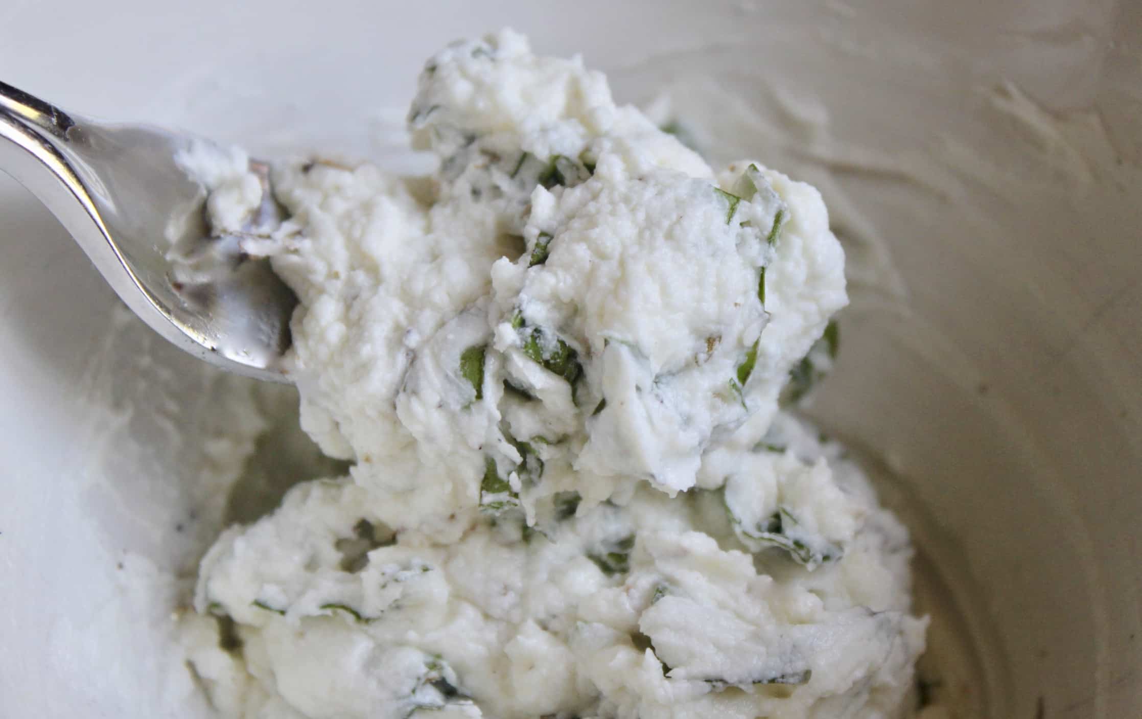 goat cheese with basil