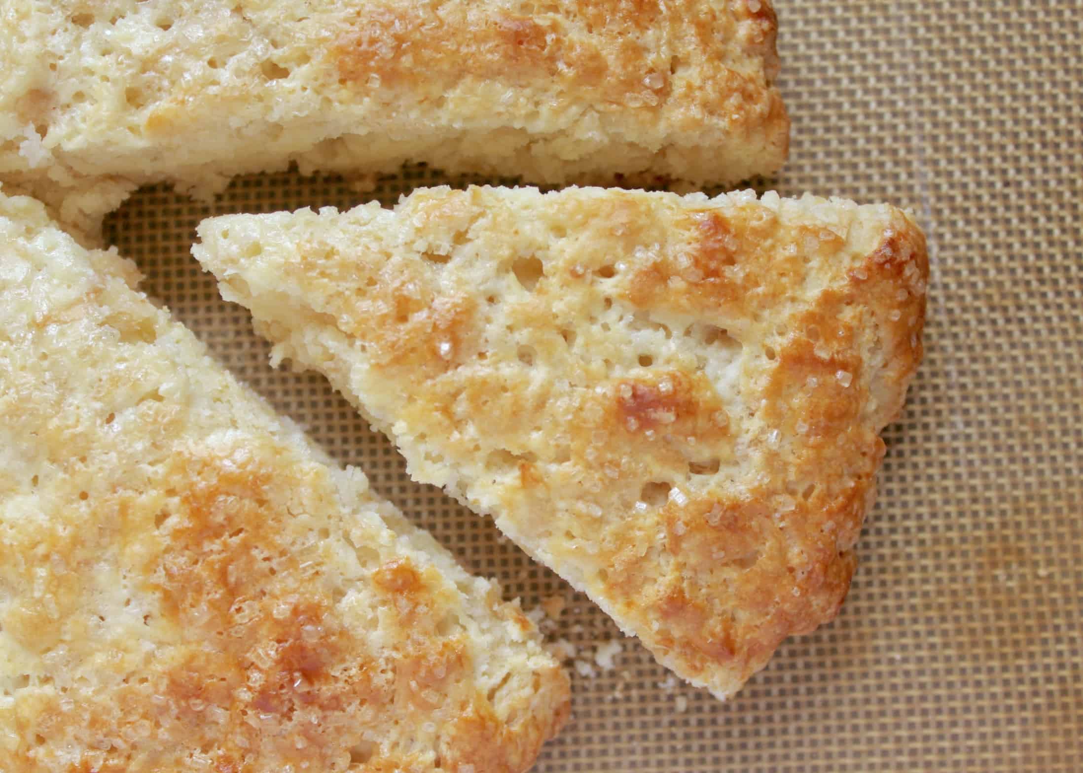 apple scones from overhead