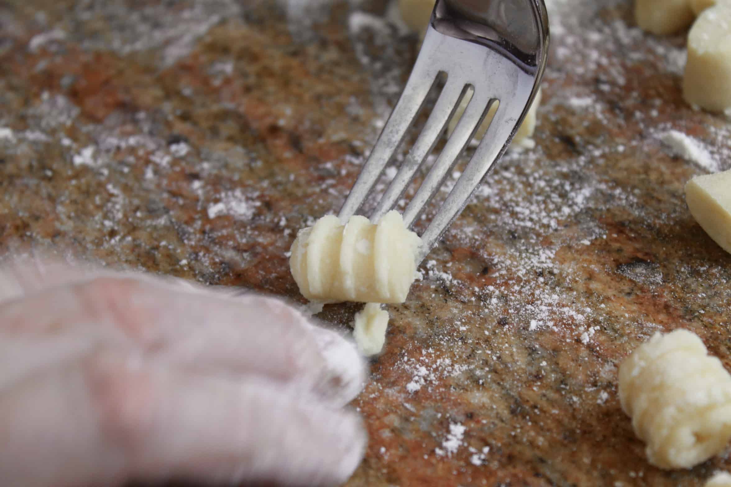 rolling potato gnocchi