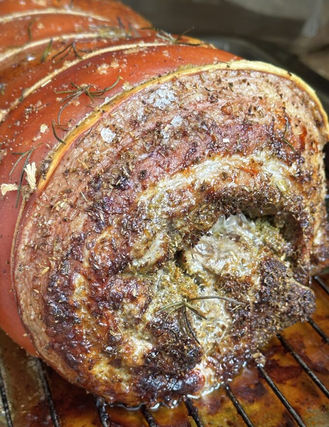 homemade porchetta