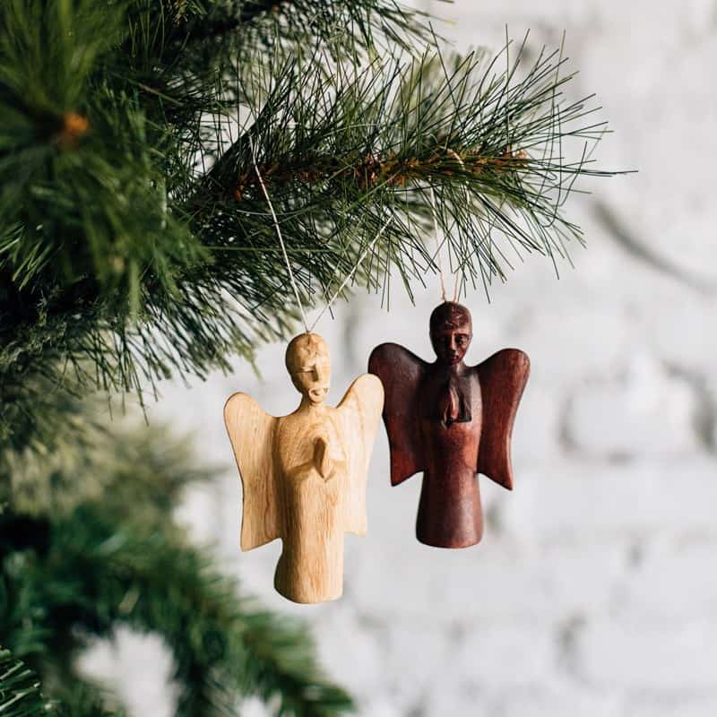 carved angel ornaments