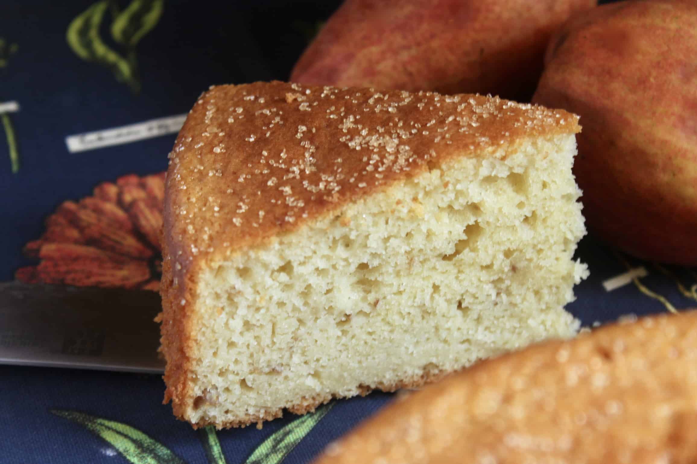 pear cake slice