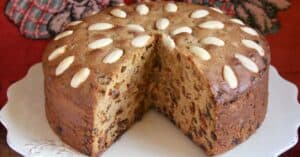 cut Dundee cake