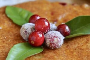 cranberries on a cake