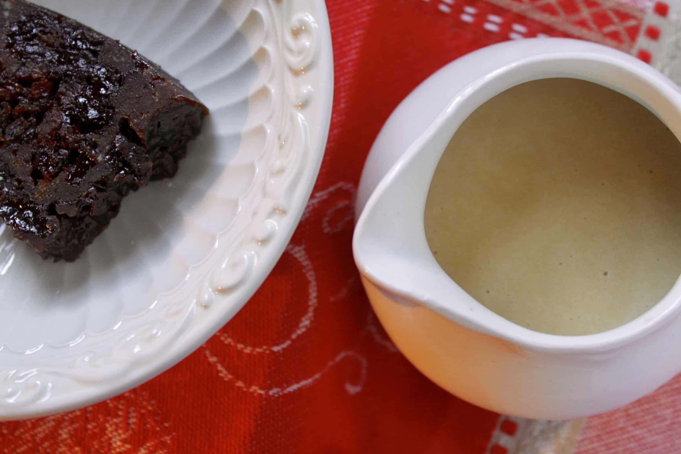 pudding and jug overhead shot