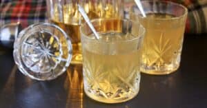 hot toddies in crystal glassese