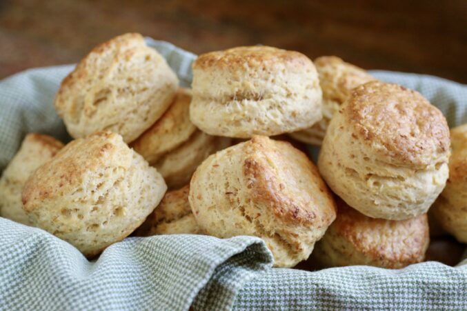 parsnip scones in a basket