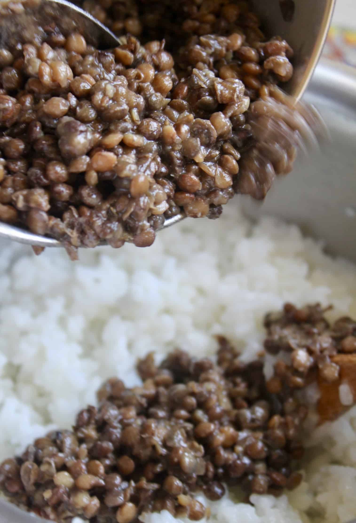 adding lentils to rice