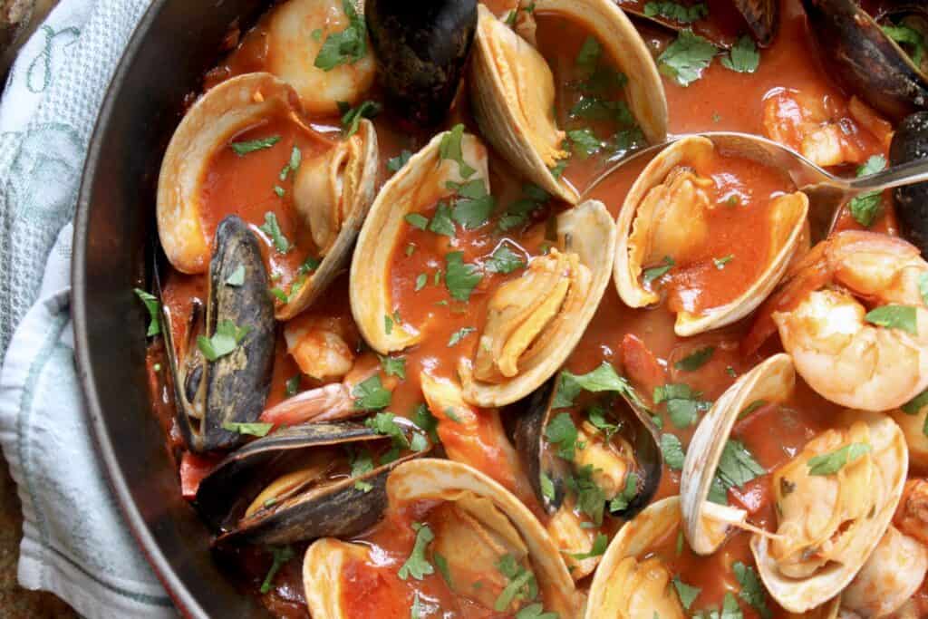 Cioppino overhead shot