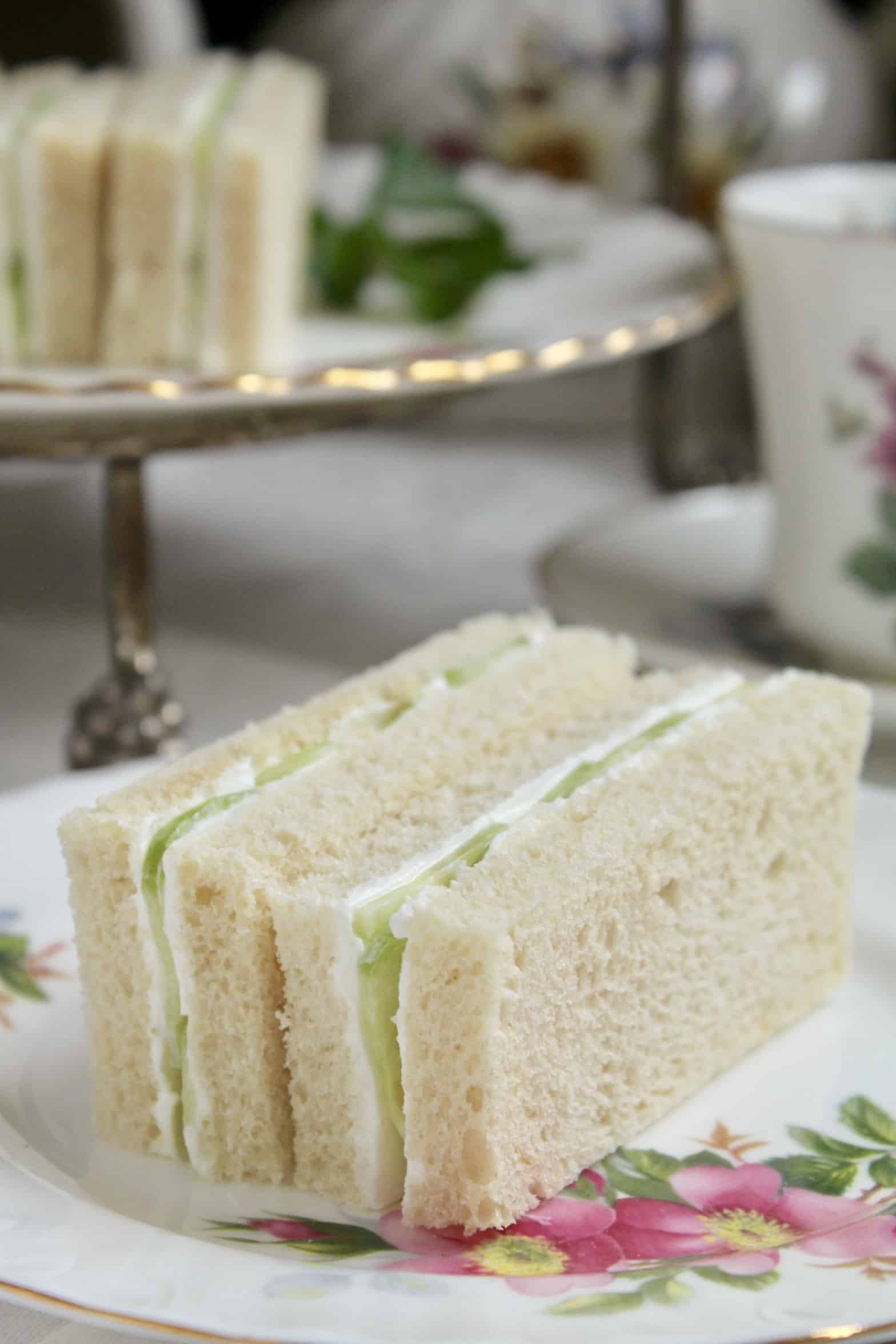 cucumber sandwiches on plate