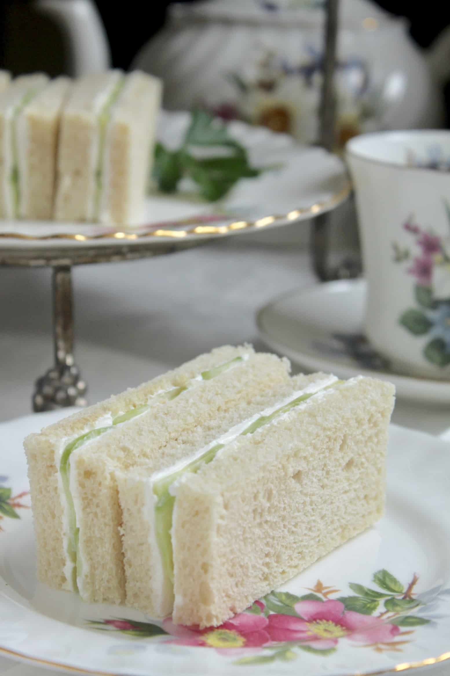 cucumber sandwiches on plate