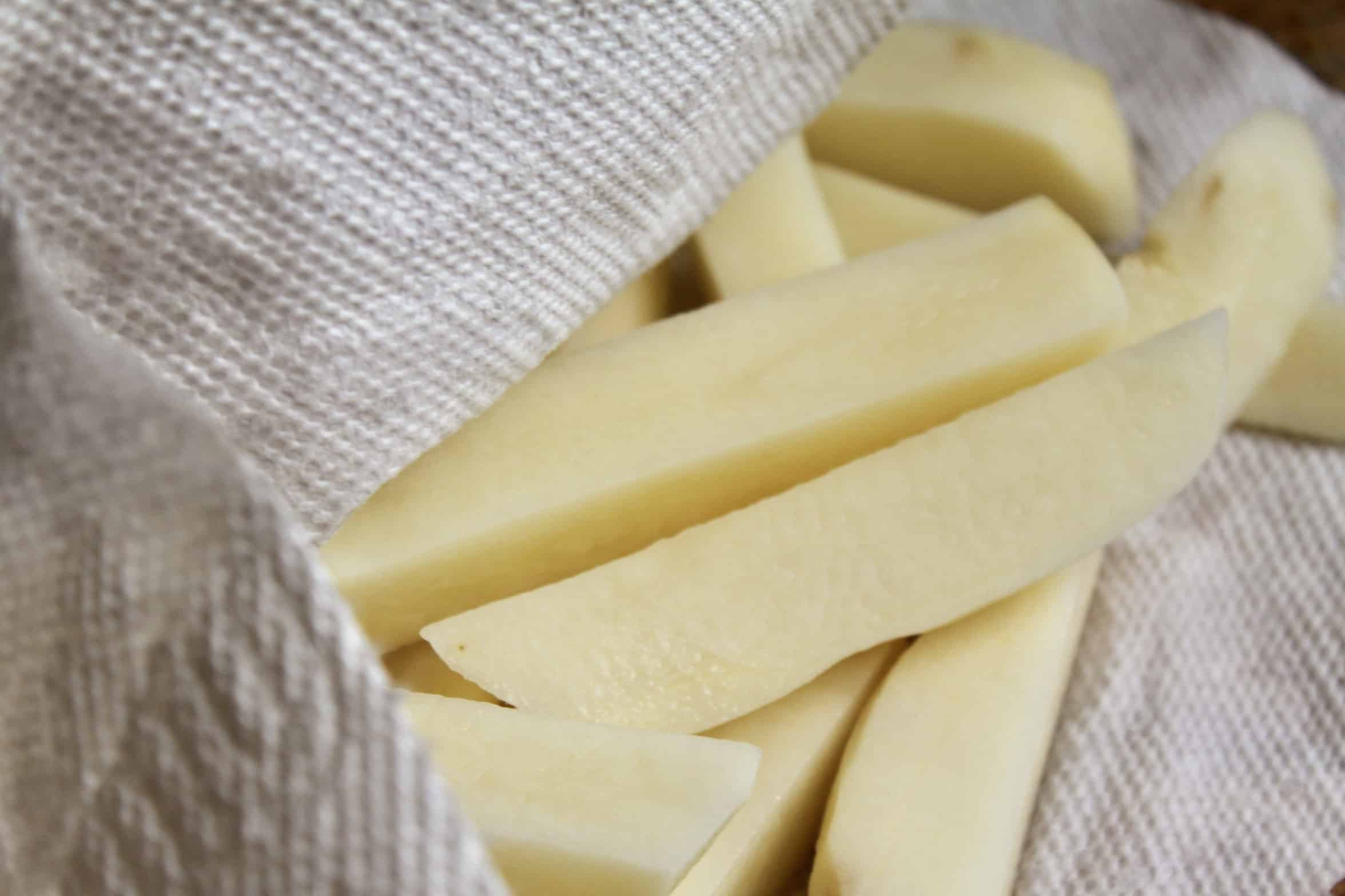 drying potatoes