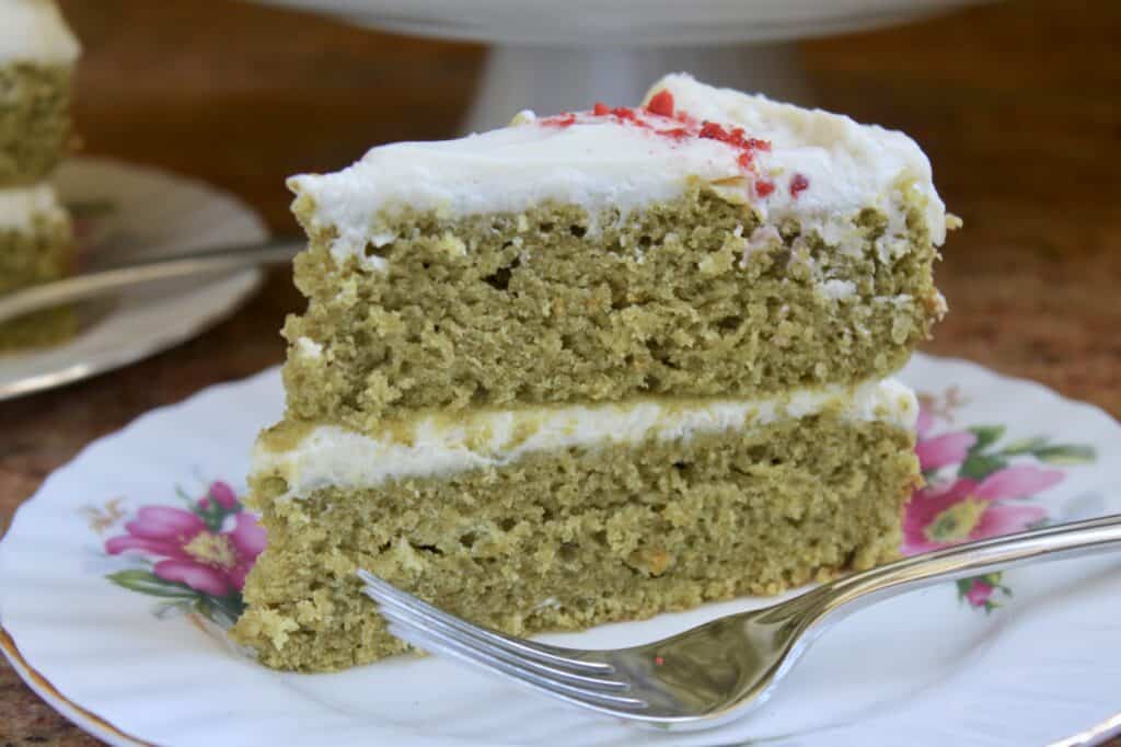 slice of moss cake