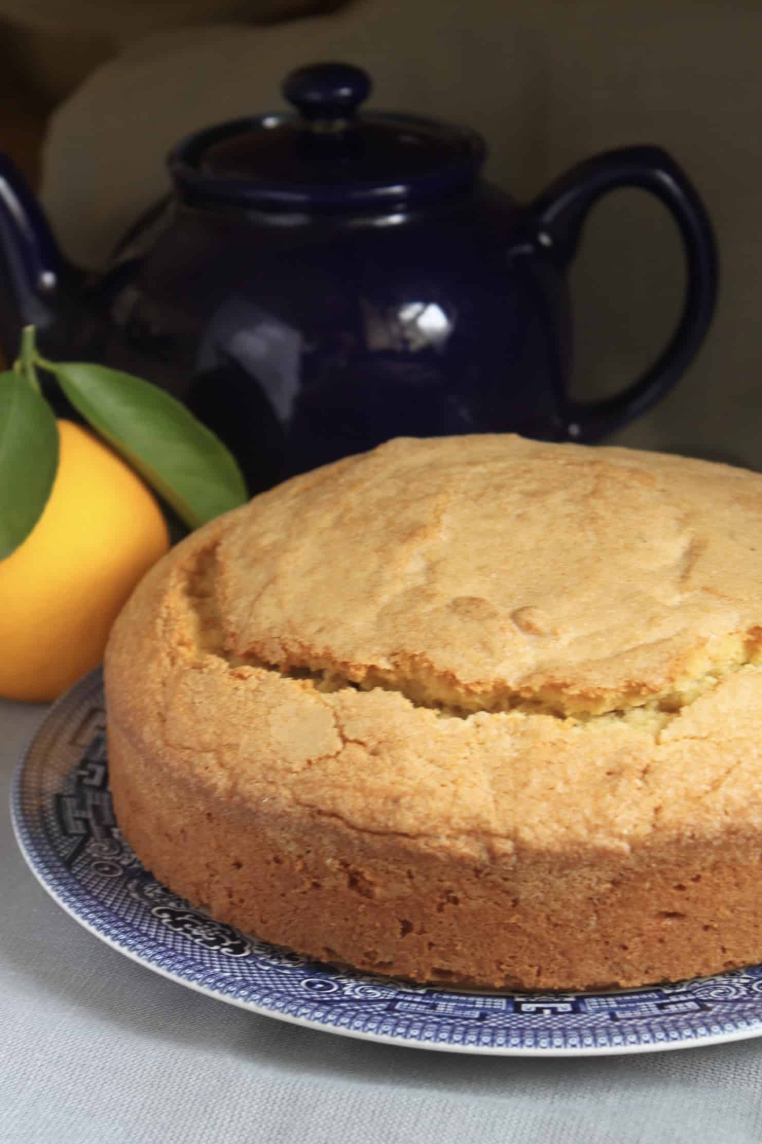 Madeira Cake with pot of tea