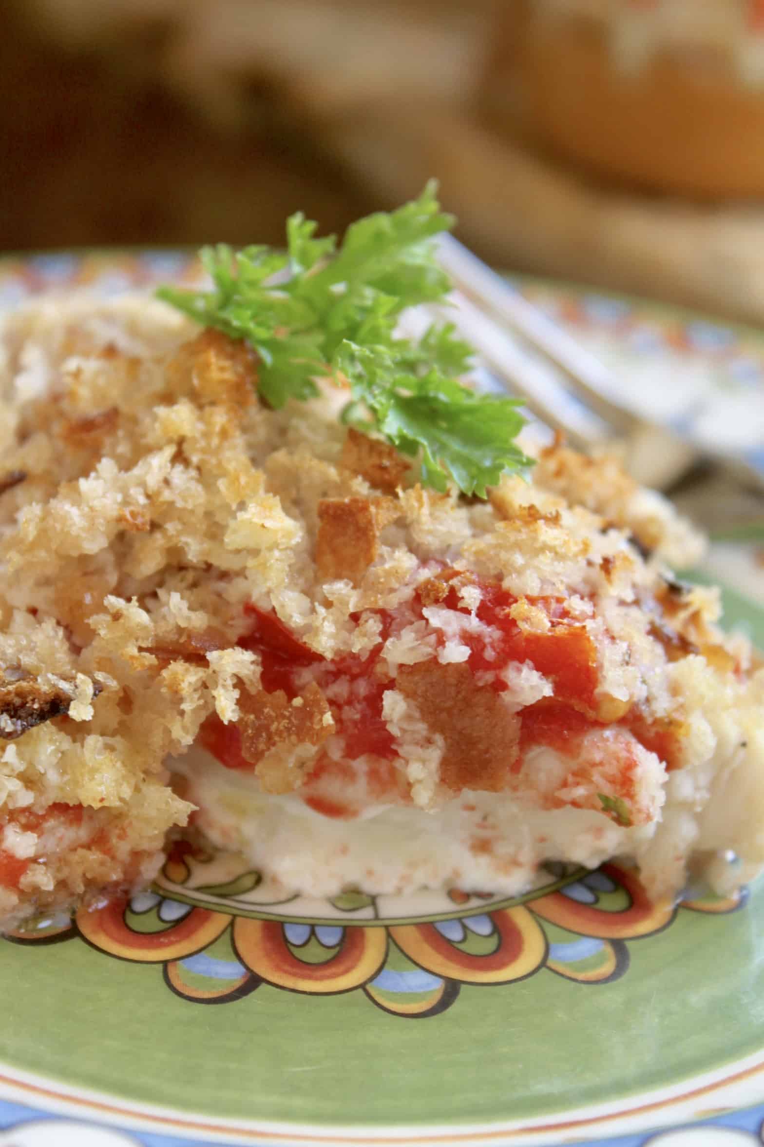 oven baked fish on a plate