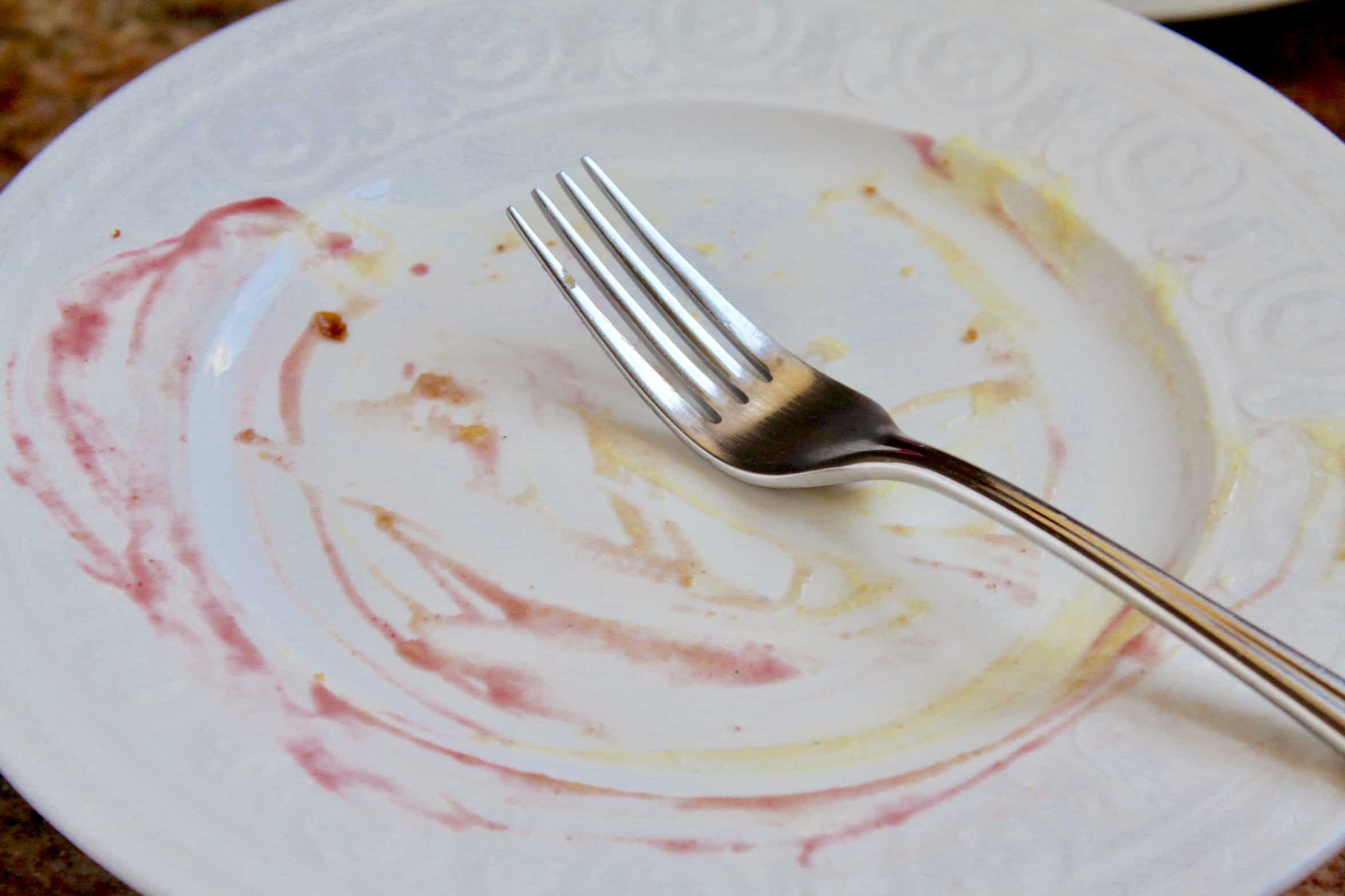 empty plate and fork
