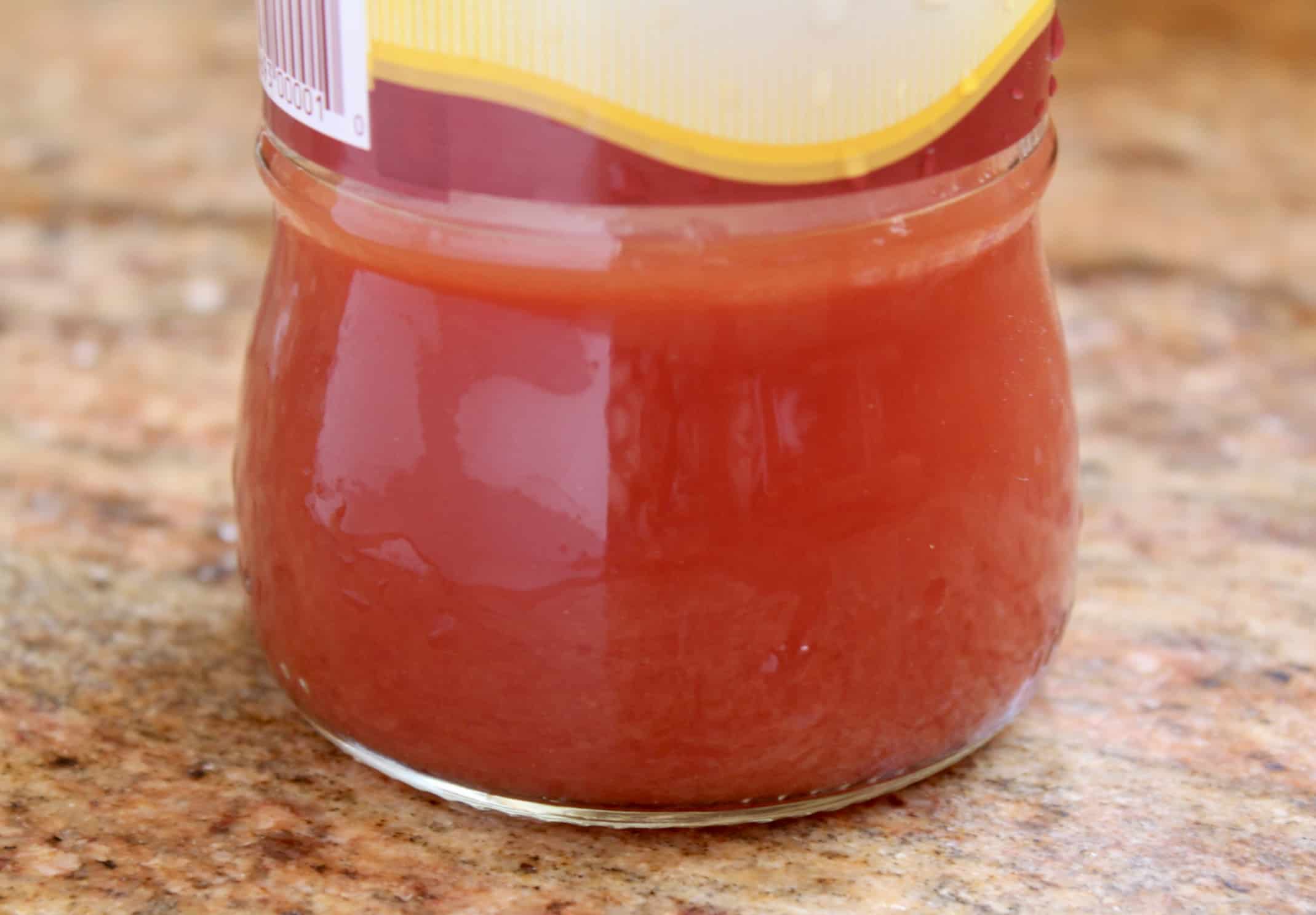 water in a Mutti jar