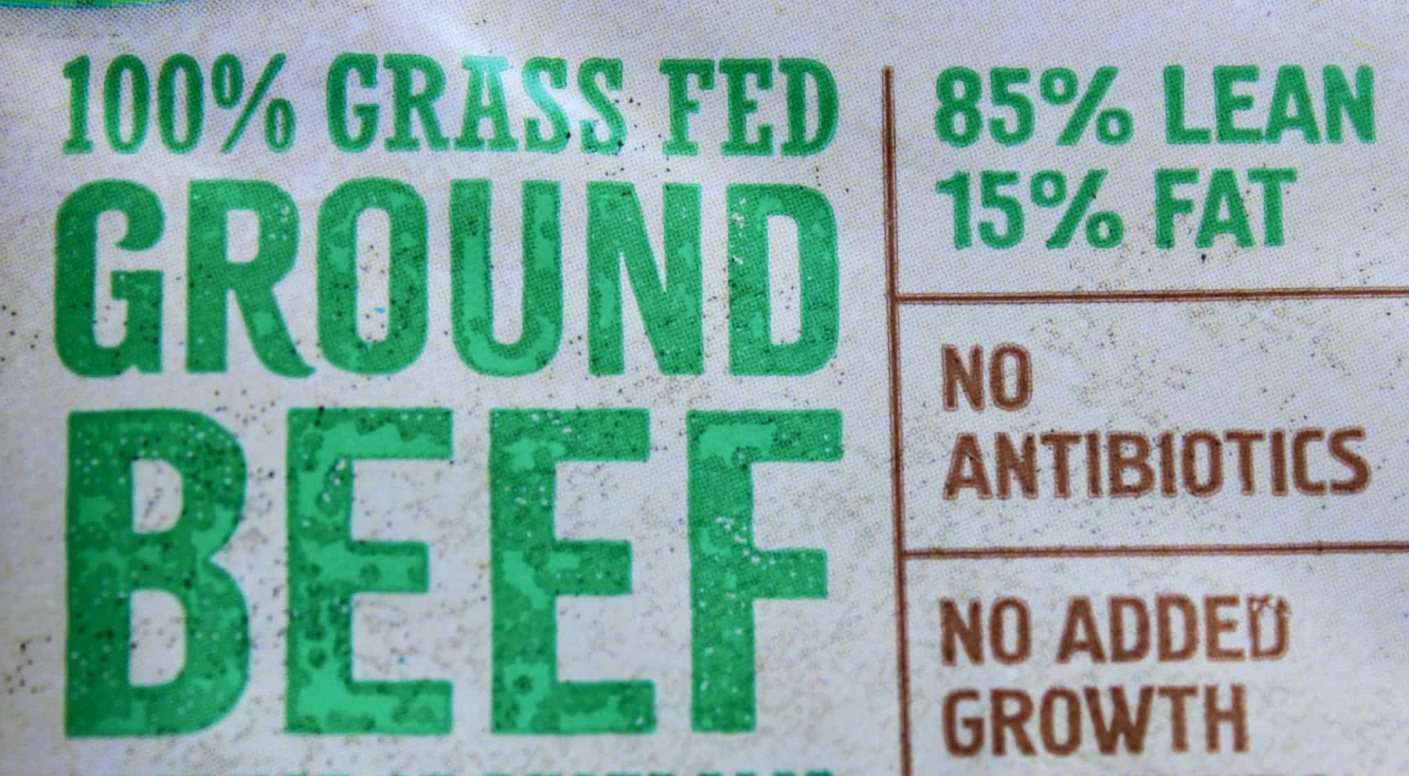 grass fed ground beef package