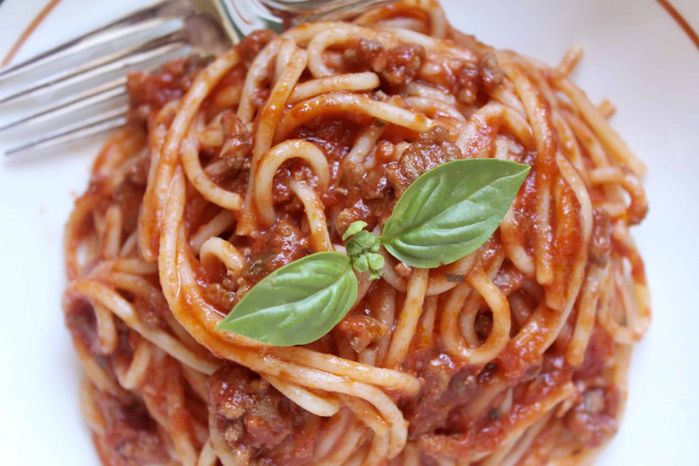 spaghetti on a plate