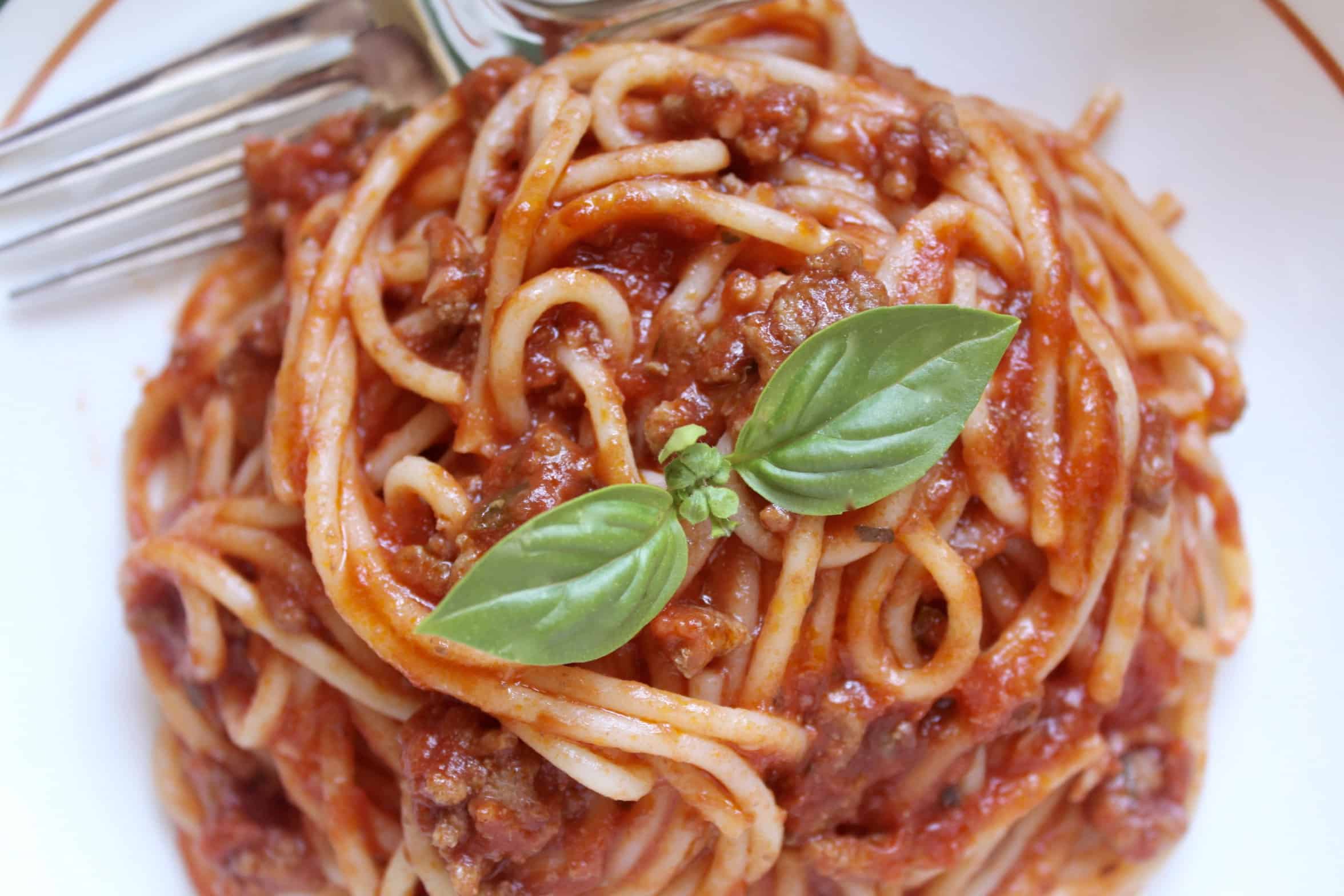 spaghetti on a plate