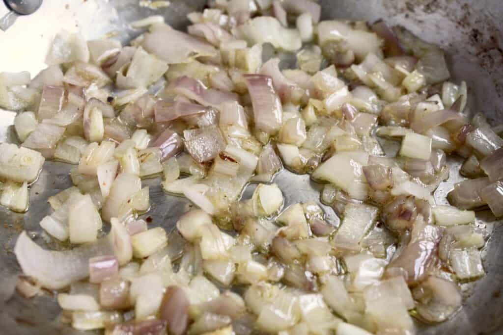 sauteing onions