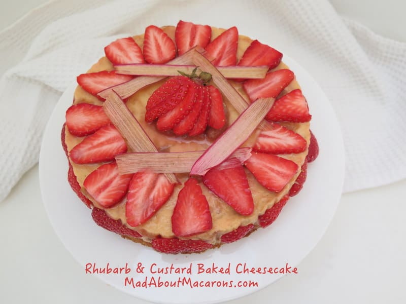 rhubarb and custard cheesecake