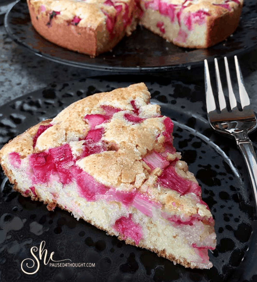 quick rhubarb cake