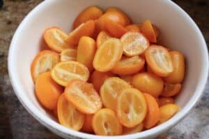 kumquats with seeds removed