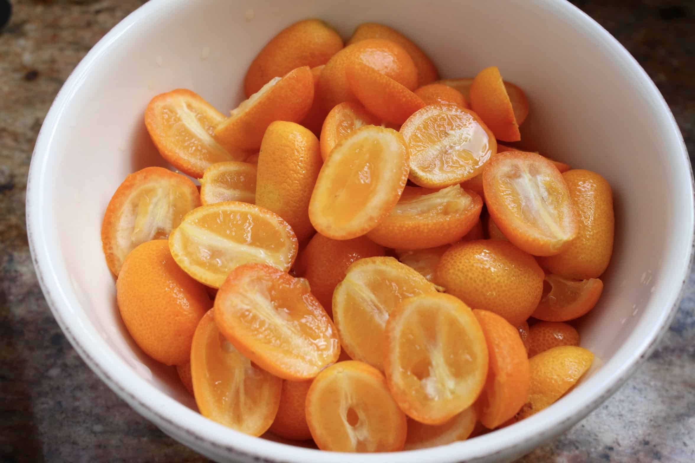 kumquats with seeds removed