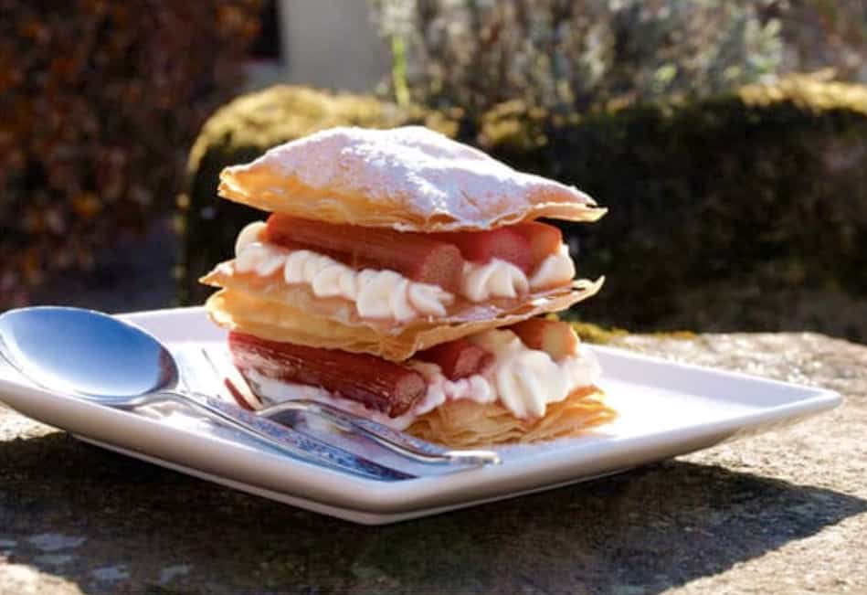 rhubarb millefeuille