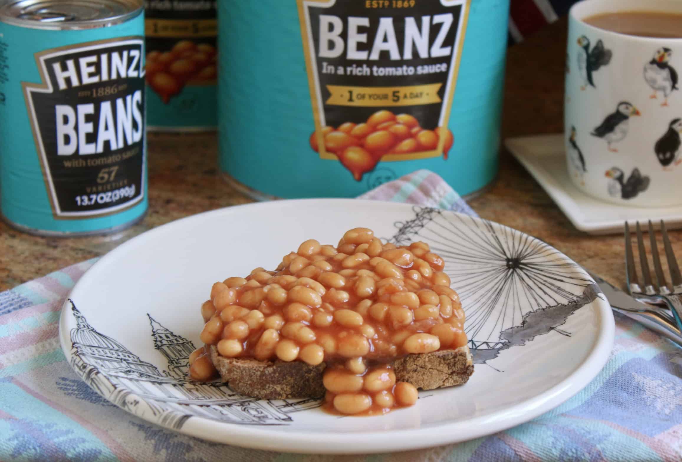 Beans on toast and tin of beans